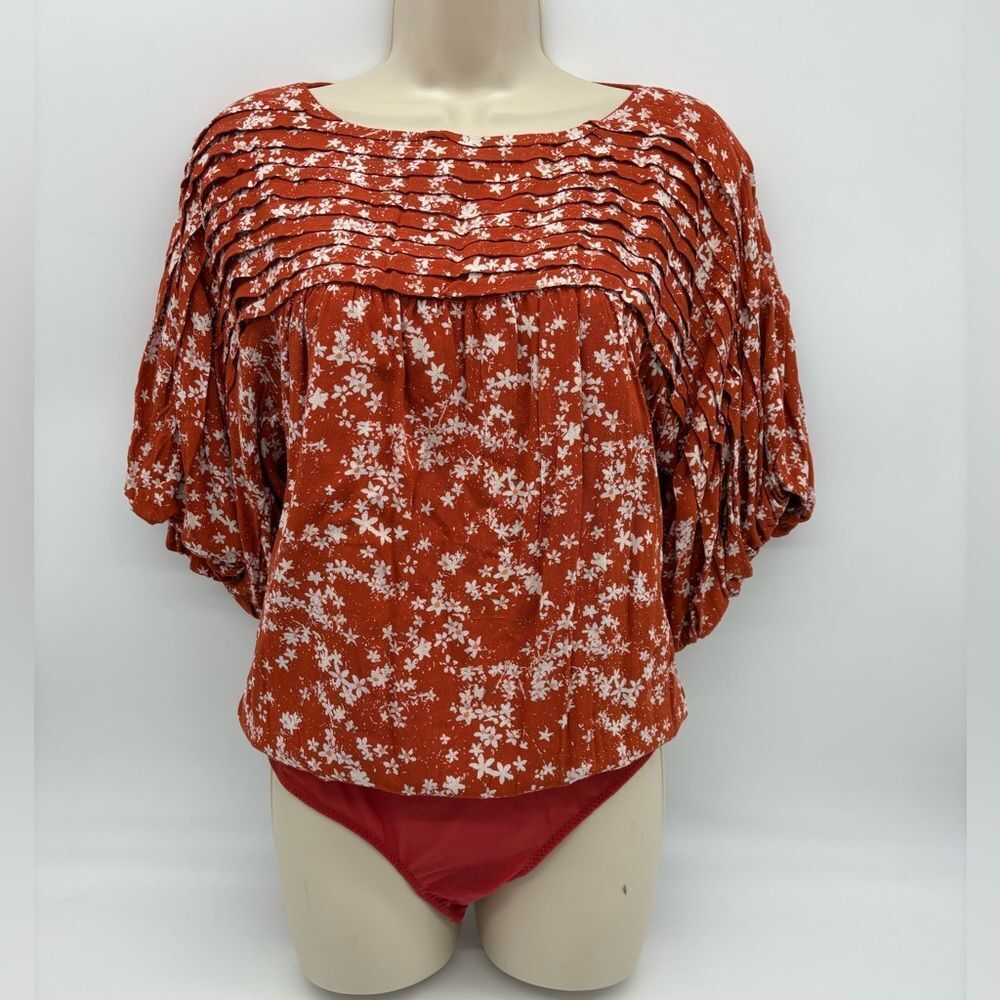 Free People Floral Bodysuit
